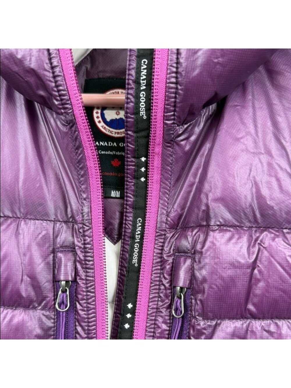 CANADA GOOSE 2011-2014 HyBridge Lite Hoody Women's Purple Hooded Jacket med - Picture 7 of 16
